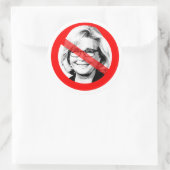 Anti Liz Cheney überquerte das Gesicht Runder Aufkleber (Tasche)