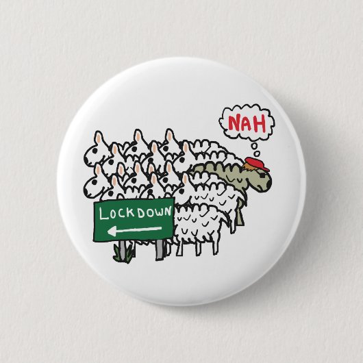 Anti-Lockdown-Schafe Button (Vorderseite)
