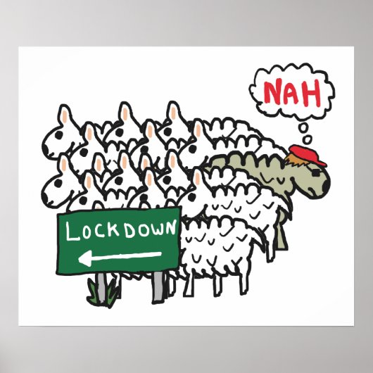 Anti-Lockdown-Schafe Poster (Vorne)