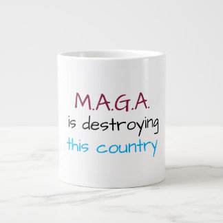 Anti-MAGA-Botschaft Jumbo-Tasse