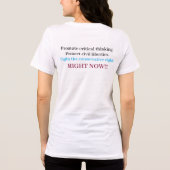 Anti-MAGA-Botschaft Tri-Blend Shirt (Rückseite)
