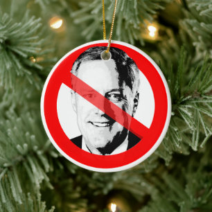 Anti Mark Meadows Durchgestrichenes Gesicht Keramik Ornament