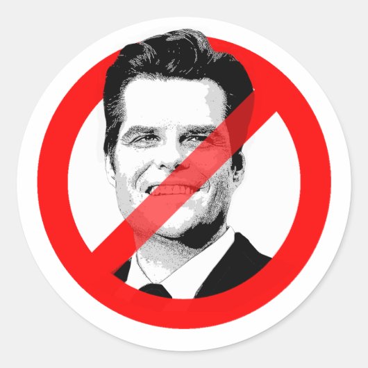 Anti Matt Gaetz Runder Aufkleber (Vorderseite)