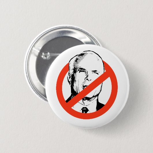 Anti-McCain Knopf Button (Vorne & Hinten)