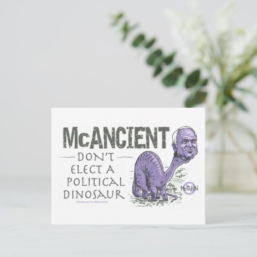 Anti McCain McAncient Postkarte (Stehend Vorderseite)