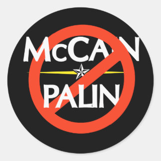 Anti-McCain/Palin-Aufkleber Runder Aufkleber