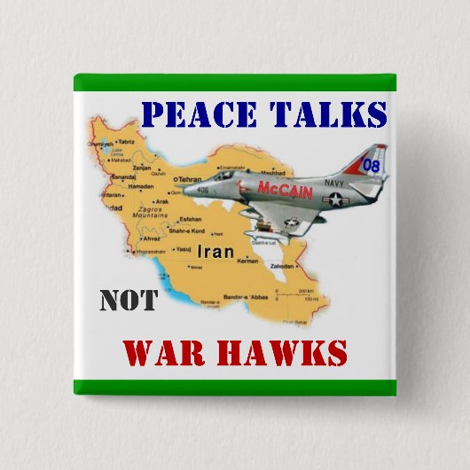 Anti-McCain quadratischer Knopf Button (Vorderseite)