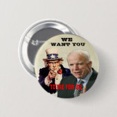 Anti--McCain/Uncle Sam Knopf Button (Vorne & Hinten)