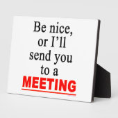 Anti-Meeting Sprichwort Easel Fotoplatte (Seite)