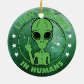 Anti-Menschliche Alien Keramik Ornament (Hinten)