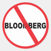 Anti-Mike Bloomberg Runder Aufkleber (Vorderseite)