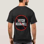 Anti Mitch McConnell Red Strikethrough T-Shirt (Rückseite)
