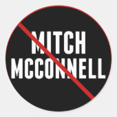 Anti Mitch McConnell Runder Aufkleber (Vorderseite)