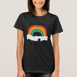 Anti Mobbing Hippie Retro Lehrer Regenbogen Freund T-Shirt