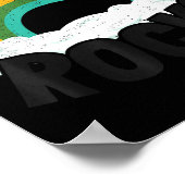 Anti-Mobbing-Hippie-Retro-Lehrer-Regenbogen Poster (Ecke)