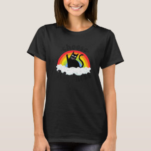 Anti-Mobbing-Regenbogen-Frieden-Liebe-Hippie-Katze T-Shirt