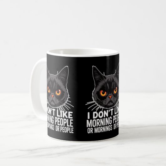 Anti-Morning Grumpy Cats Eigentümer Katzen Mamas & Kaffeetasse (Vorderseite Links)