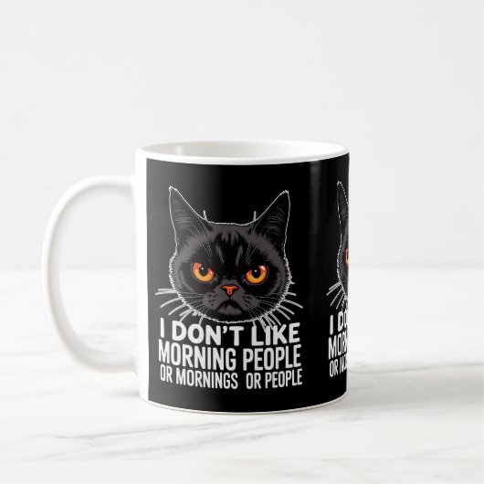 Anti-Morning Grumpy Cats Eigentümer Katzen Mamas & Kaffeetasse (Links)