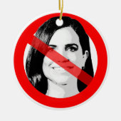 Anti Nancy Mace überquert Gesicht Keramik Ornament (Vorne)