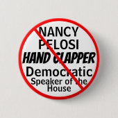Anti-Nancy Pelosi Handscharnierventil-Spaß Button (Vorderseite)