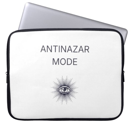 Anti Nazar Evil Eye Minimal Aesthetic Laptop Sleev Laptopschutzhülle (Vorderseite)