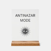 Anti Nazar Mode Acrylic Sign – Evil Eye Protection Acrylschild (Vorderseite)