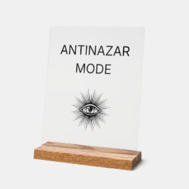 Anti Nazar Mode Acrylic Sign – Evil Eye Protection Acrylschild