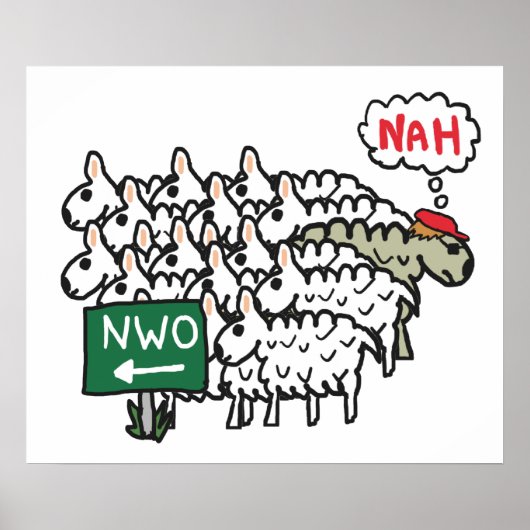 Anti-NWO-Weltordnung Poster (Vorne)