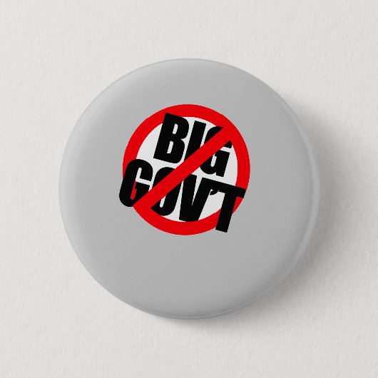 Anti-Obama - Anti-Big Government Button (Vorderseite)