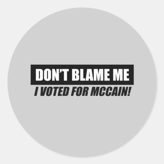 Anti-Obama-Autoaufkleber - Geben Sie mir nicht die Runder Aufkleber (Vorderseite)