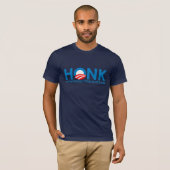 Anti-Obama-Autoaufkleber - Honk wenn das Zahlen Im T-Shirt (Vorne ganz)