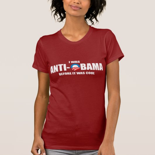 Anti-Obama-Autoaufkleber - ich war Anti-Obama T-Shirt (Vorderseite)