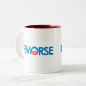 Anti-Obama-Autoaufkleber - Remorse Zweifarbige Tasse (Vorderseite Links)
