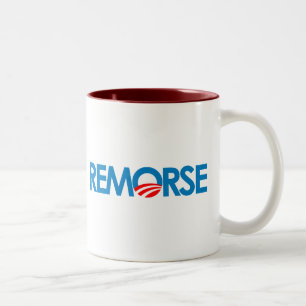 Anti-Obama-Autoaufkleber - Remorse Zweifarbige Tasse