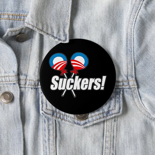 Anti-Obama-Autoaufkleber - Sauger Button (Beispiel)