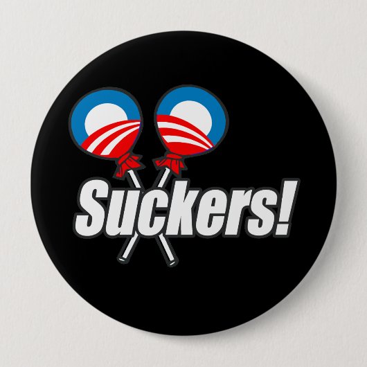 Anti-Obama-Autoaufkleber - Sauger Button (Vorderseite)