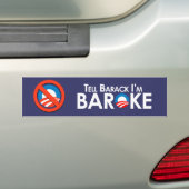 Anti-Obama - Baroke Autoaufkleber (Auf Auto)
