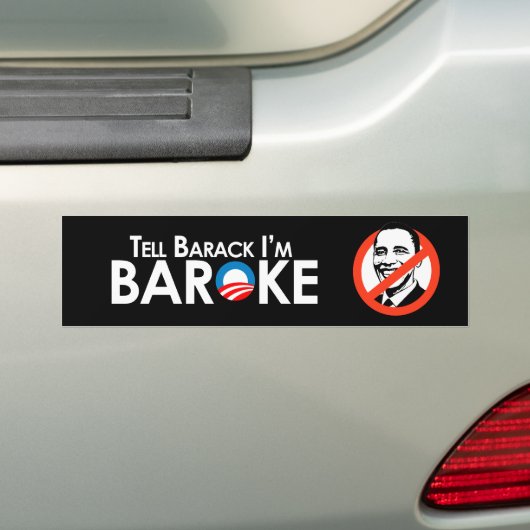 Anti-Obama - Baroke Autoaufkleber (Auf Auto)