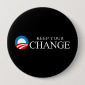 Anti-Obama - behalten Sie Ihre Änderung Button (Vorderseite)