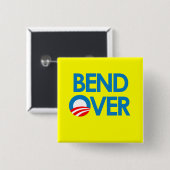 Anti-Obama - Biegung vorbei Button (Vorne & Hinten)