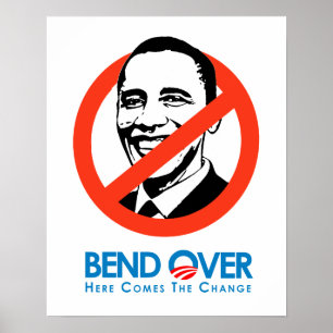 Anti-Obama - Biegung vorbei für Änderung Poster