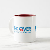 Anti-Obama - Biegung vorbei für Änderung Zweifarbige Tasse (Vorderseite Links)
