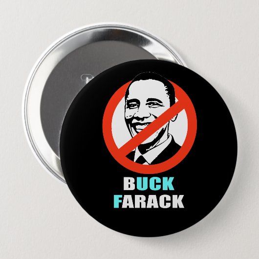Anti-Obama - Buck Farack Button (Vorne & Hinten)