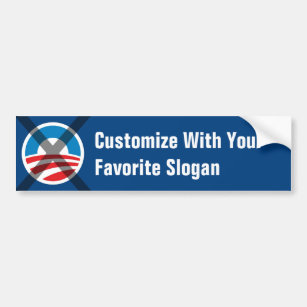 Anti-Obama Bumper Sticker - Add Your Slogan Autoaufkleber