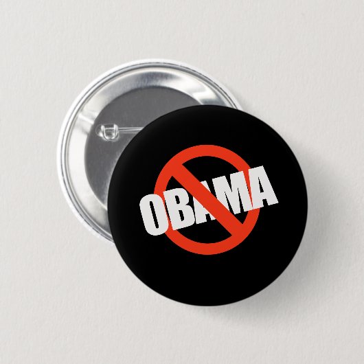ANTI-OBAMA BUTTON (Vorne & Hinten)