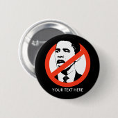 Anti-Obama-Button / Angepasst Button (Vorne & Hinten)