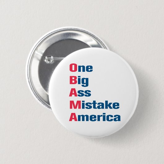 Anti-Obama-Button Button (Vorne & Hinten)
