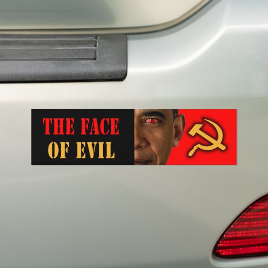 Anti Obama "das Gesicht des Bösen" Autoaufkleber (Auf Auto)