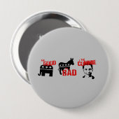 Anti-Obama - das gute. Das Schlechte. Der Commie Button (Vorne & Hinten)