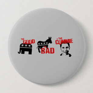 Anti-Obama - das gute. Das Schlechte. Der Commie Button
